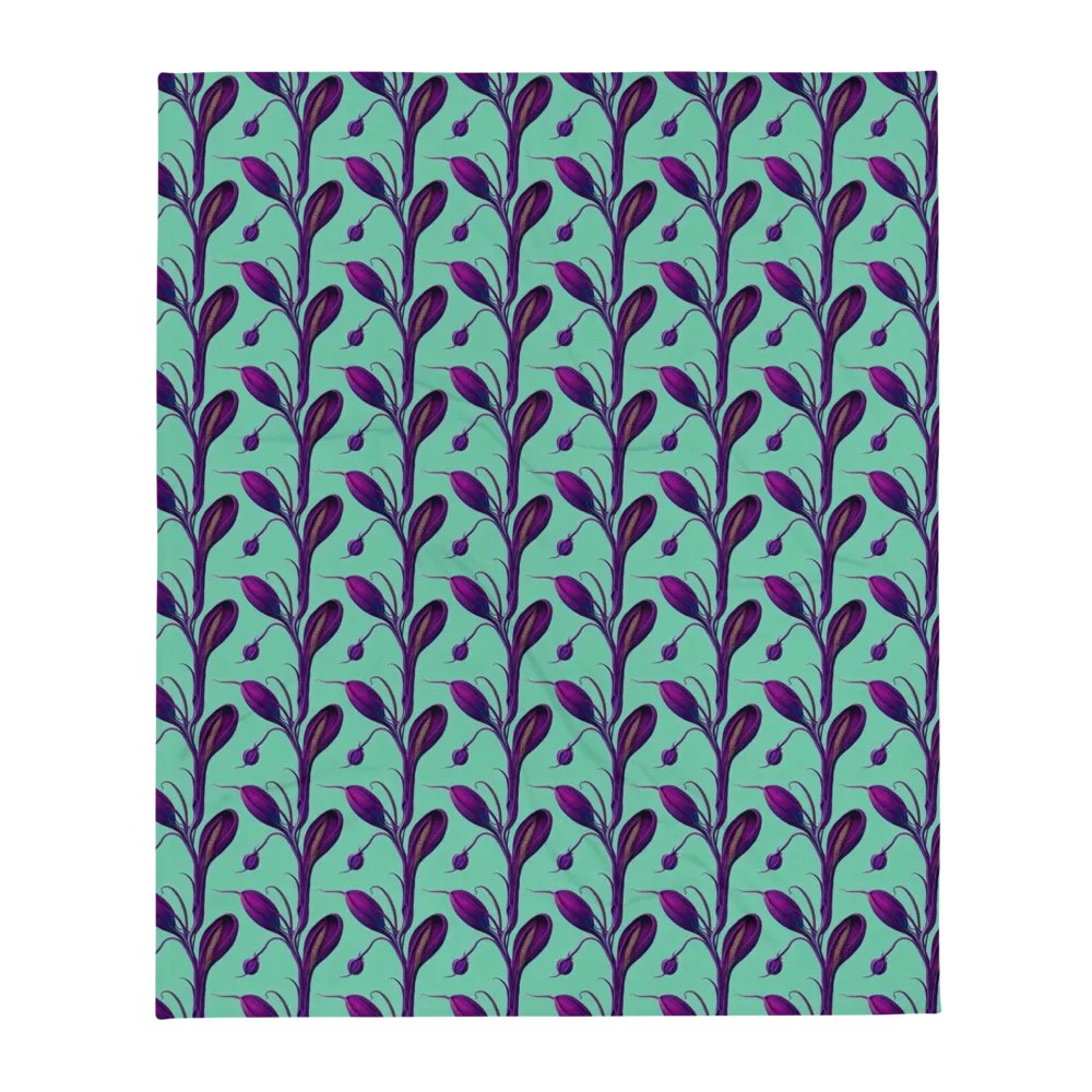 Purple Carniverous Plant Fluffy Blanket Throw product image (4)