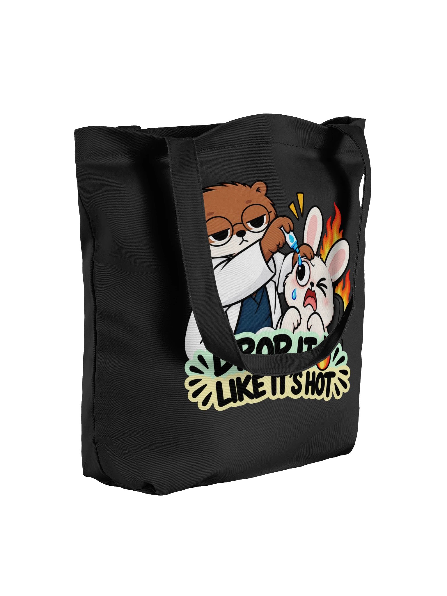 Sleepy Optometrist Drop It Like It’s Hot Black Tote product image (3)