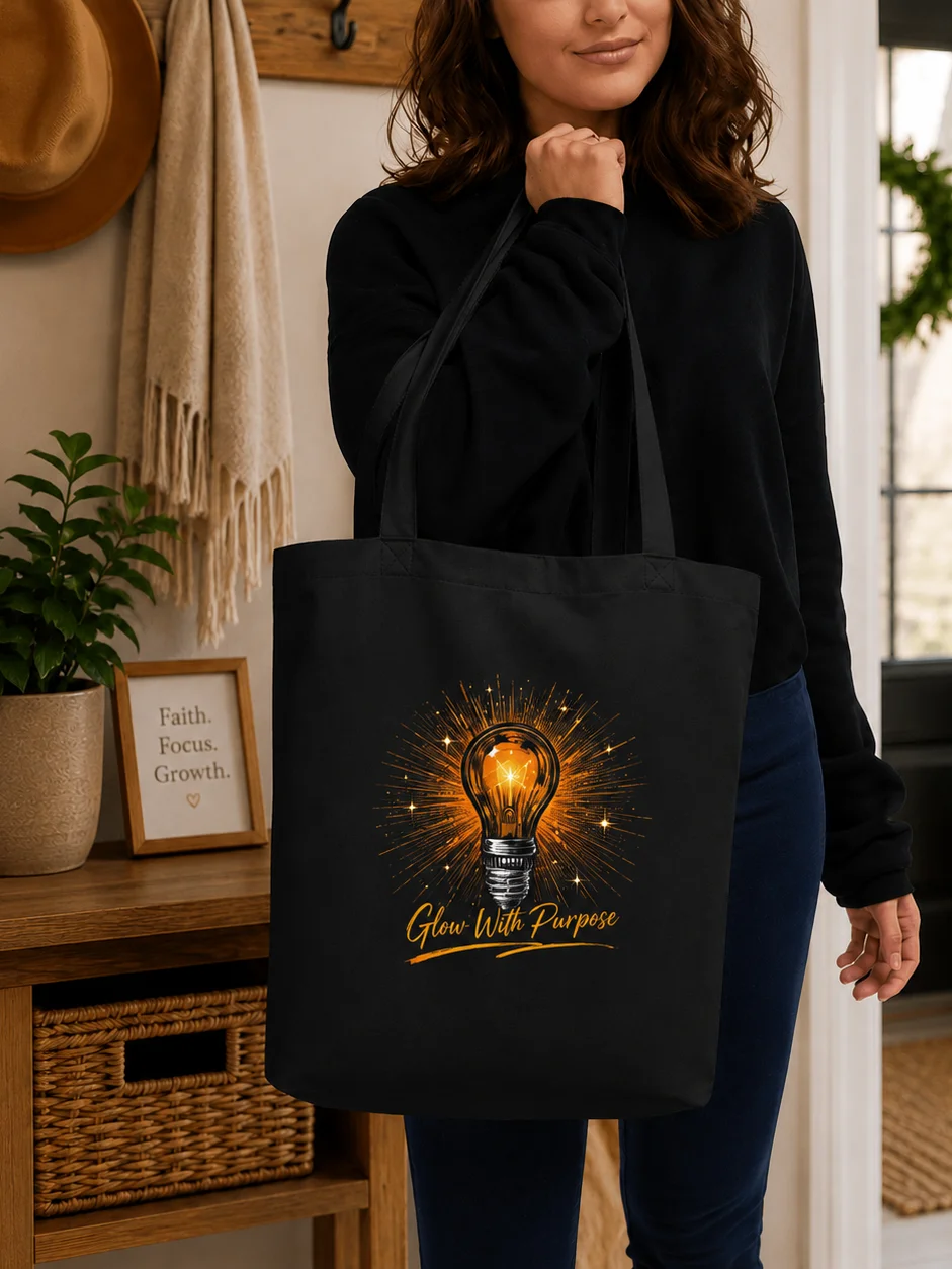 Glow With Purpose Motivational Tote Bag product image (1)