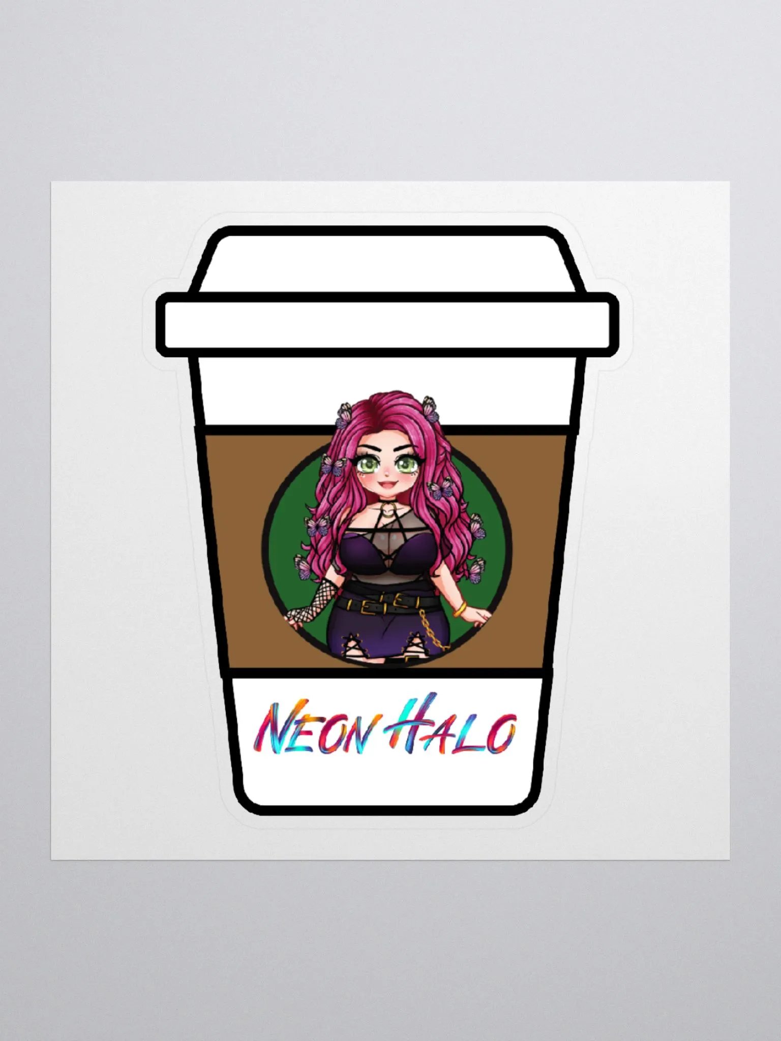 Neon Halo Coffee Sticker product image (2)
