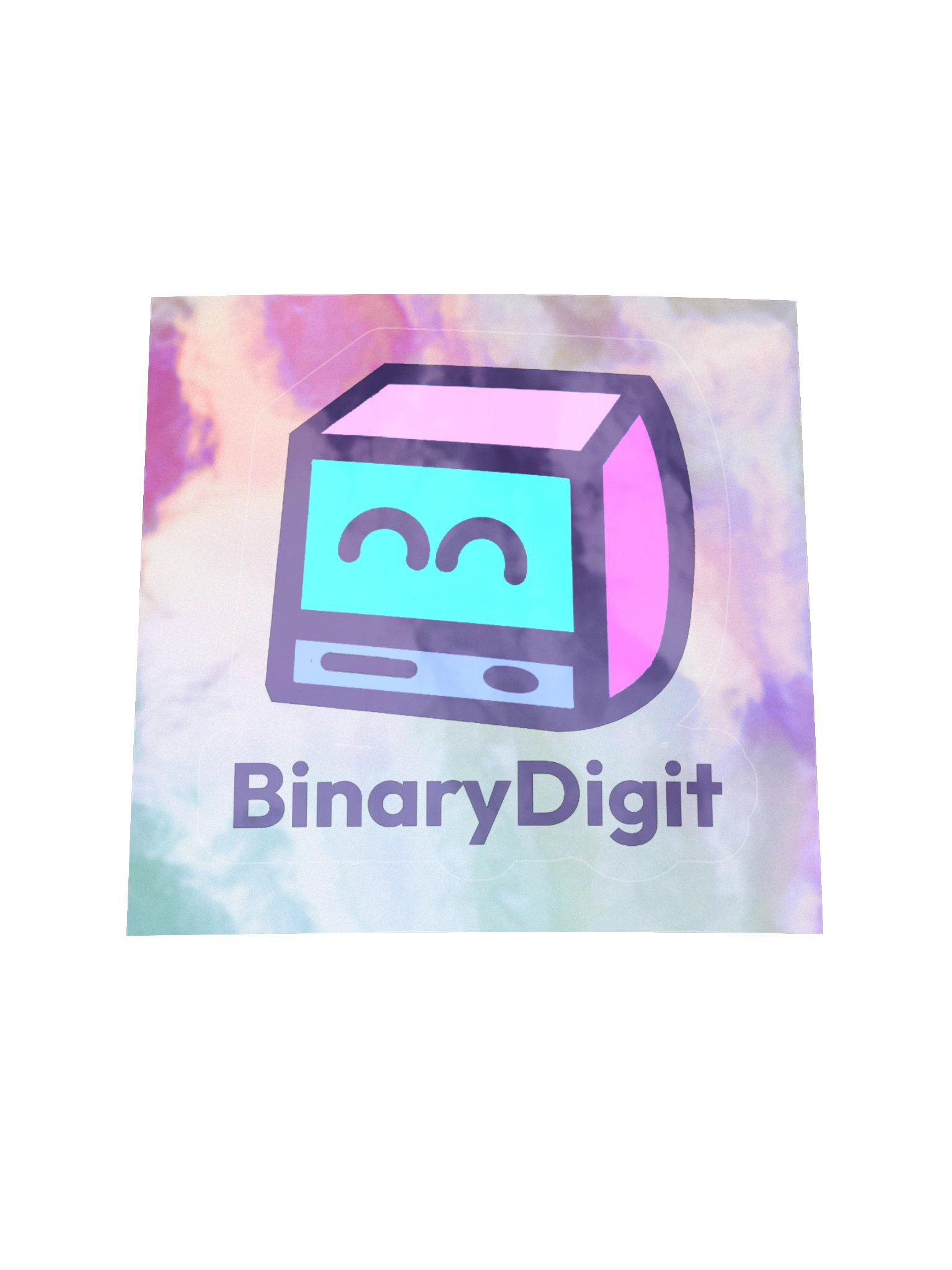 BinaryDigit Holograph Cube Sticker product image (1)