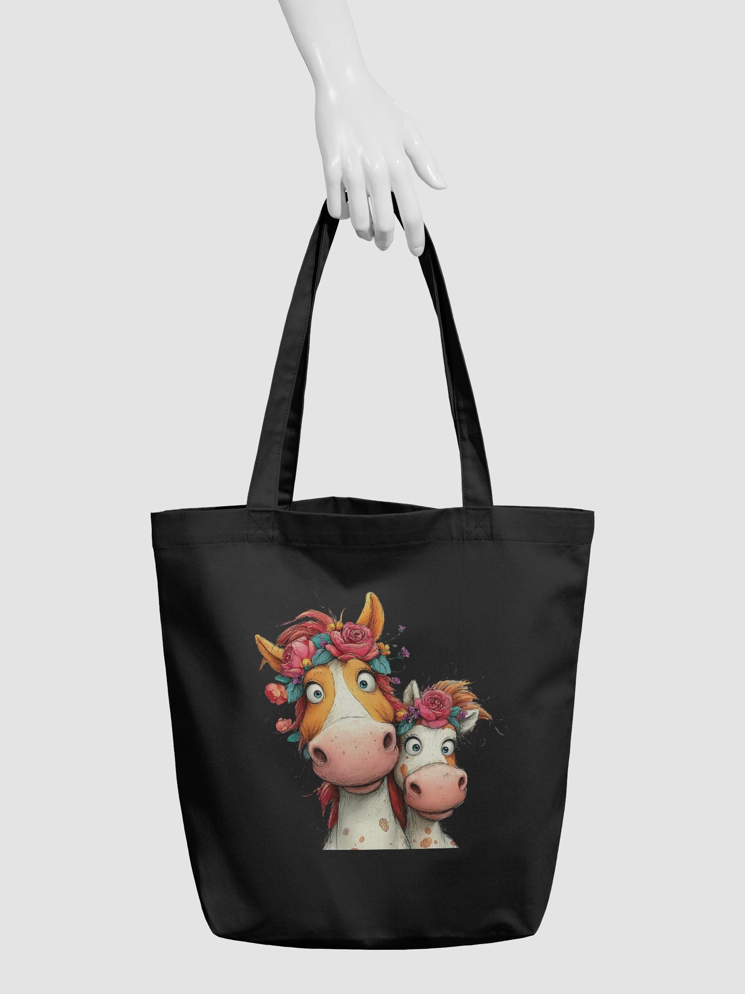 Horse Friends Floral Tote Bag product image (5)