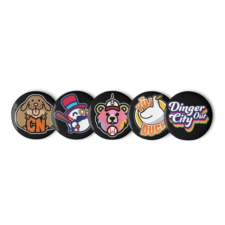 Set of 5 Logo Buttons 2 product image (1)