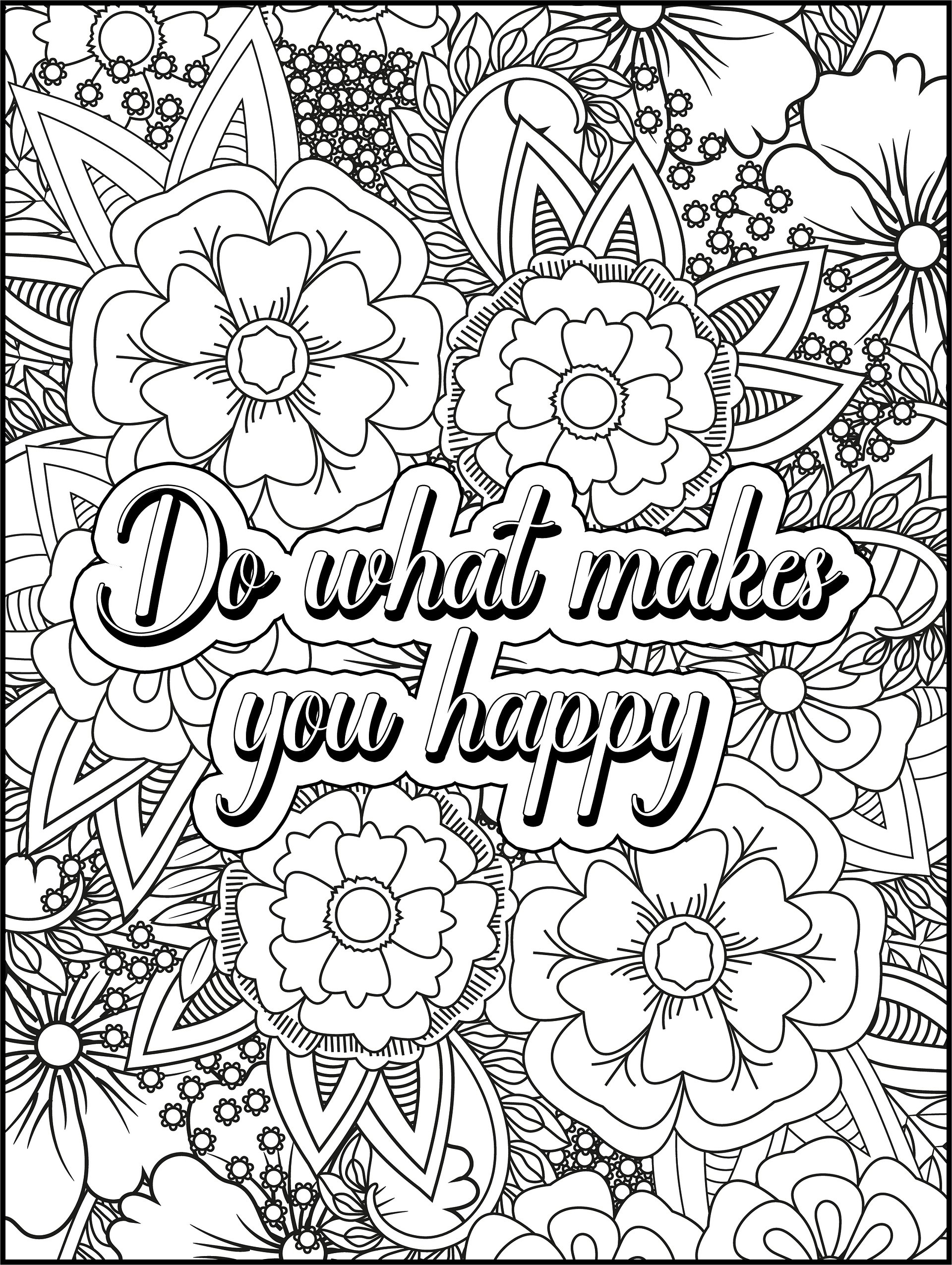 Positively Flowers Positive Quotes Coloring Book for Adults and Teens | Relaxation | Adult Flower Coloring Pages | Gift Idea for Mom | product image (4)