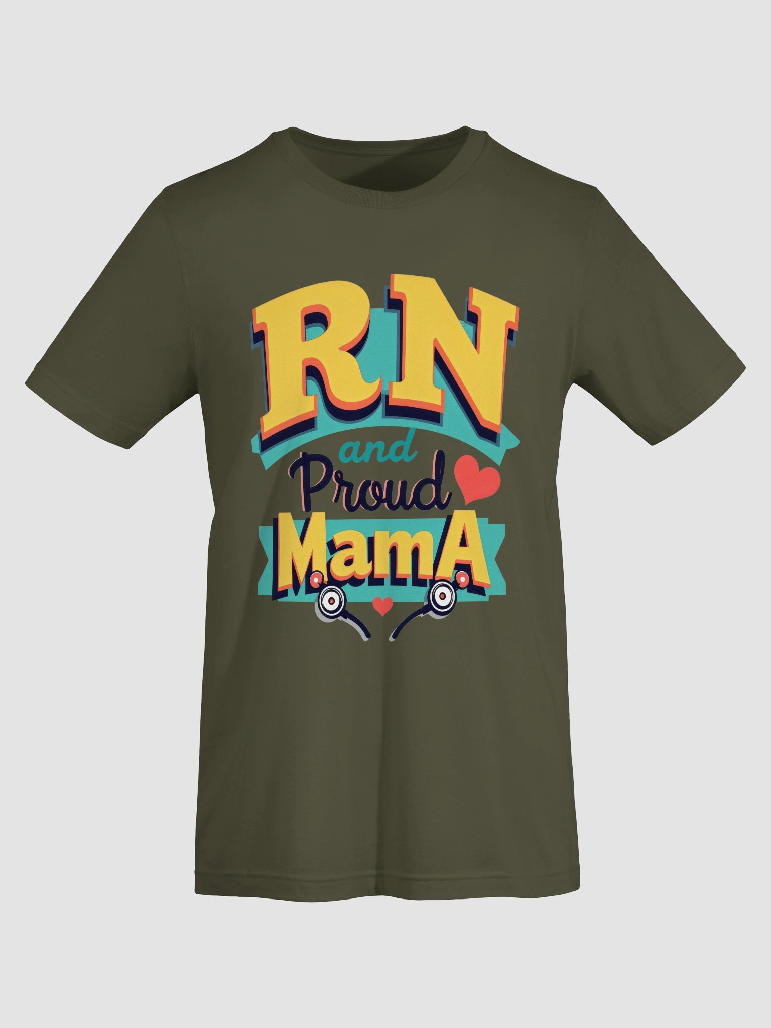 Proud RN Mama Stethoscope T-Shirt product image (67)