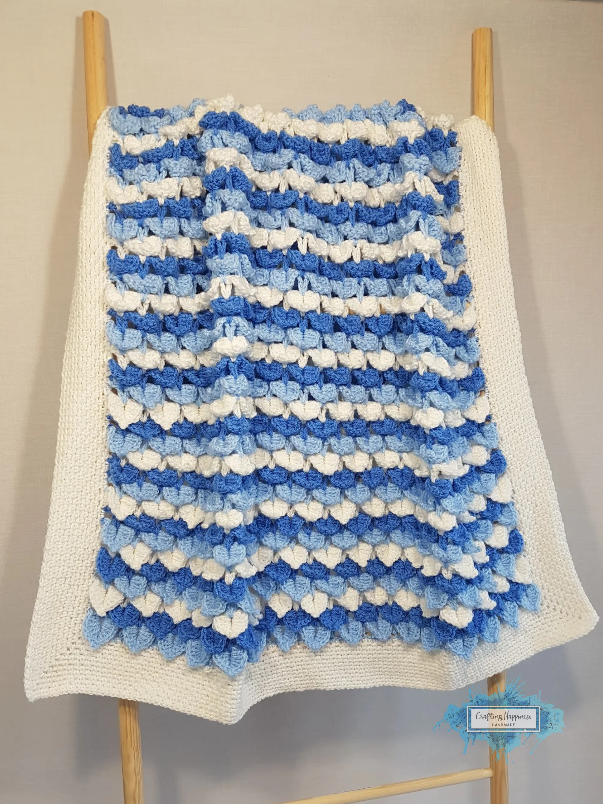 Frozen Hearts Crochet Baby Blanket Pattern | Dragon Scale Lapghan (PDF Pattern) product image (1)
