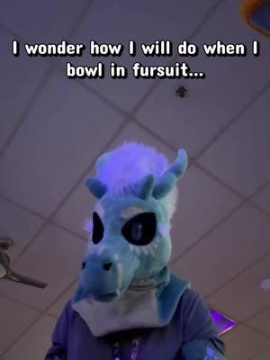 Can’t believe I did this in fursuit… 🤯 #furry #bowling #dragon #fursuit #furrycommunity