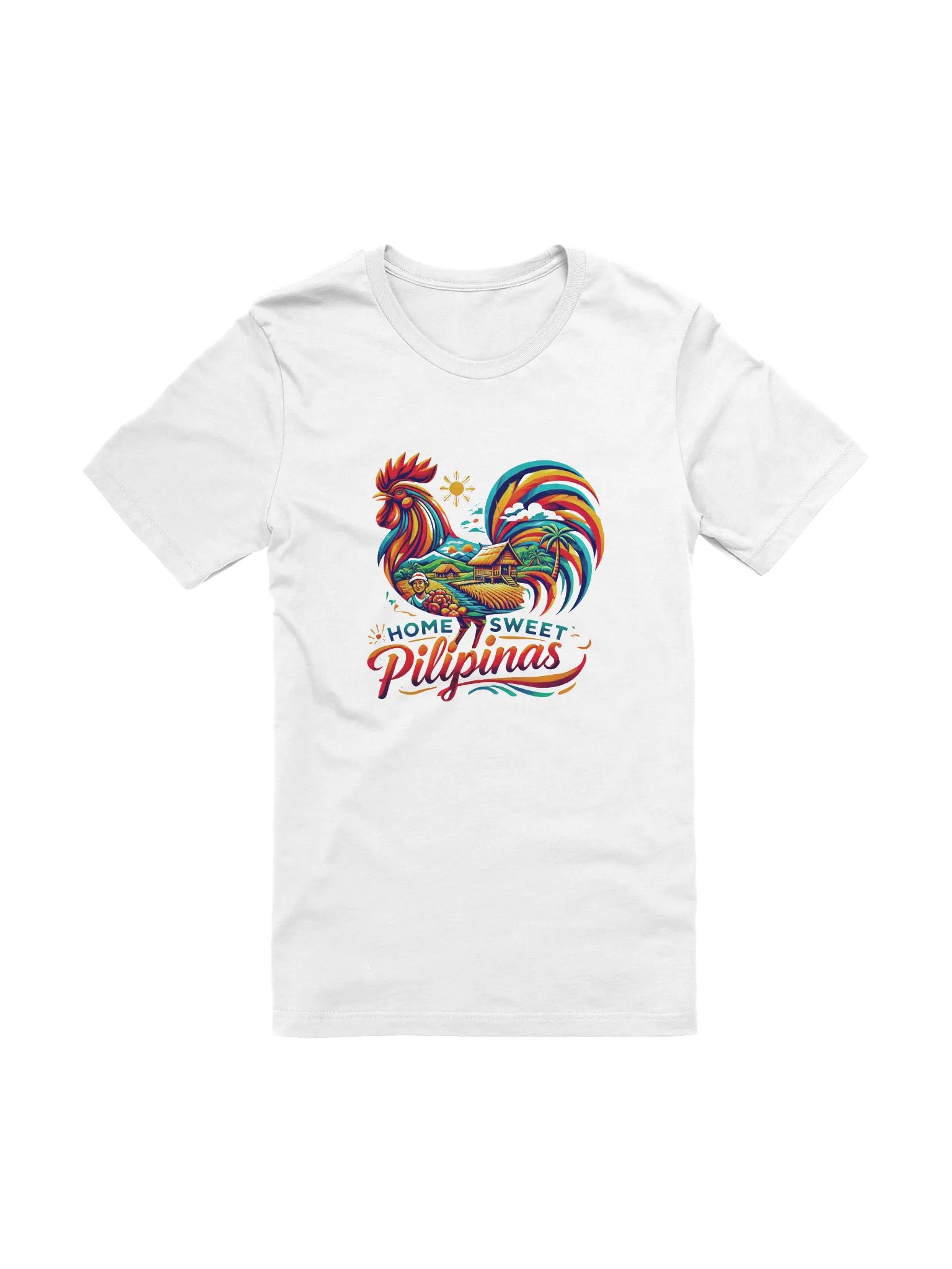 Colorful Pilipinas Rooster (Home Sweet Pilipinas) T-Shirt product image (1)