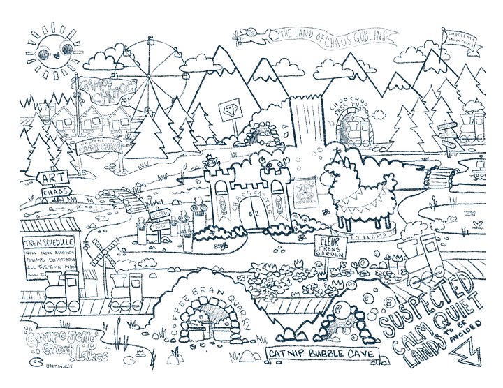 The Land of Chaos Goblins Colouring Page product image (2)