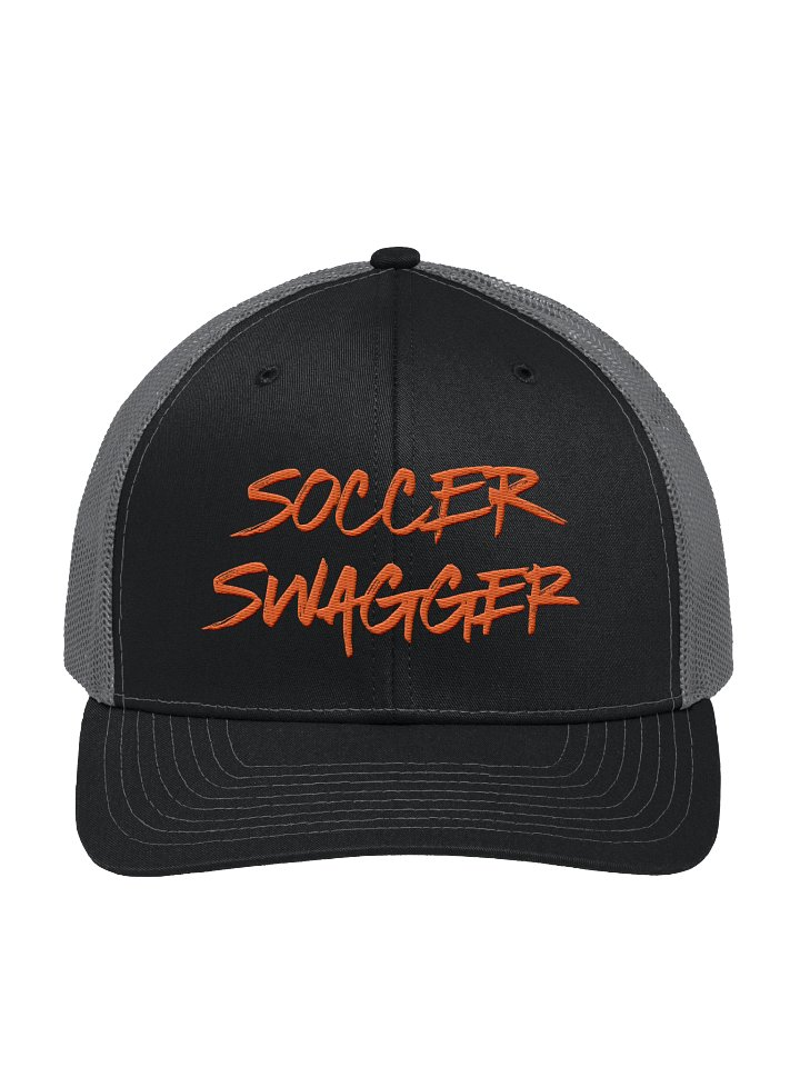Orange Handwritten Soccer Swagger Trucker Hat product image (1)