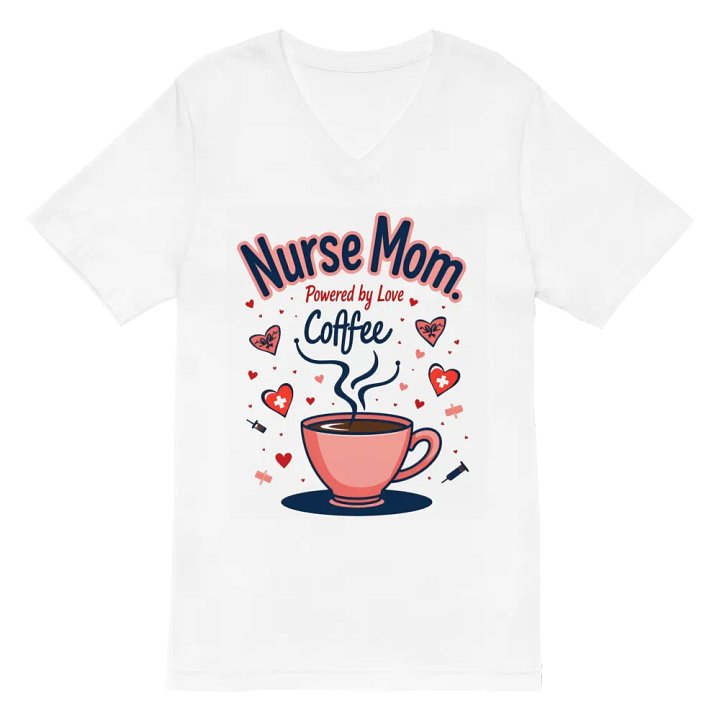 Nurse Mom Love Coffee V-Neck Tee product image (6)