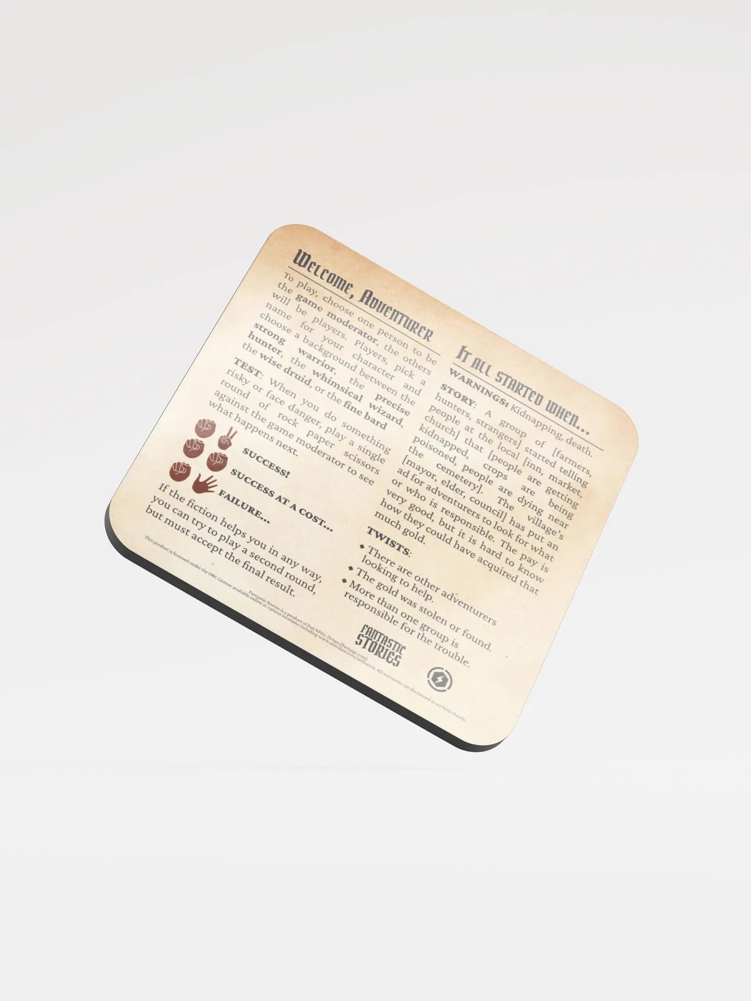 Fantastic Stories Coaster + PDF product image (4)