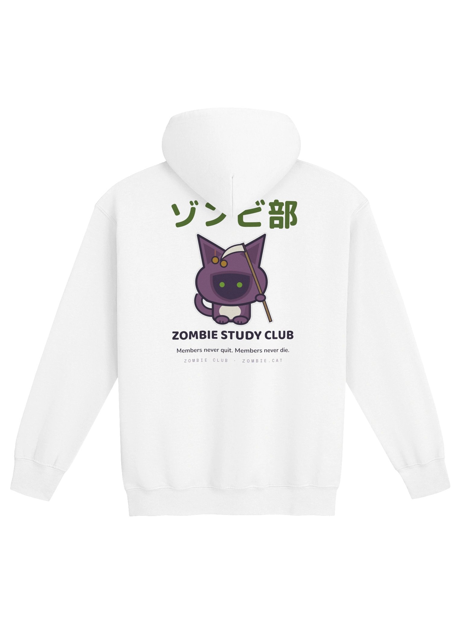 Zombie Study Club Badge Reaper White Zip Hoodie product image (2)