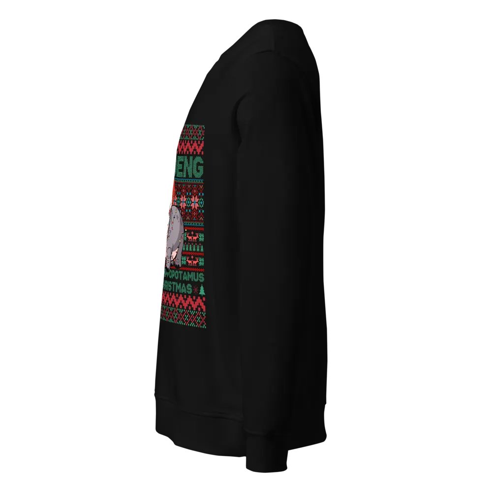 Xmas Sweater Hippo Sweatshirt product image (3)