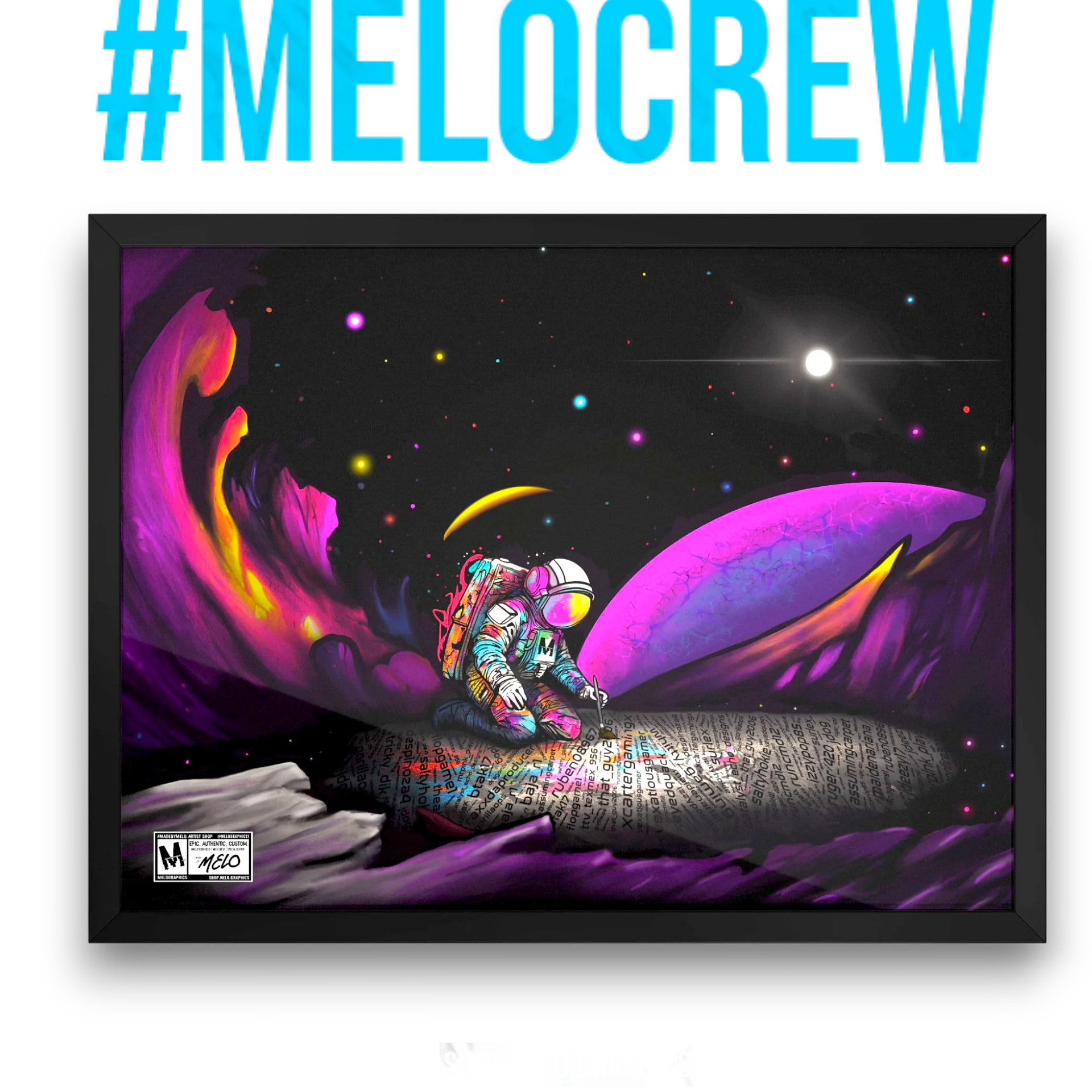 #MELOtober 2023 Personalized MELO CREW Founders - Framed Poster | #MadeByMELO product image (2)