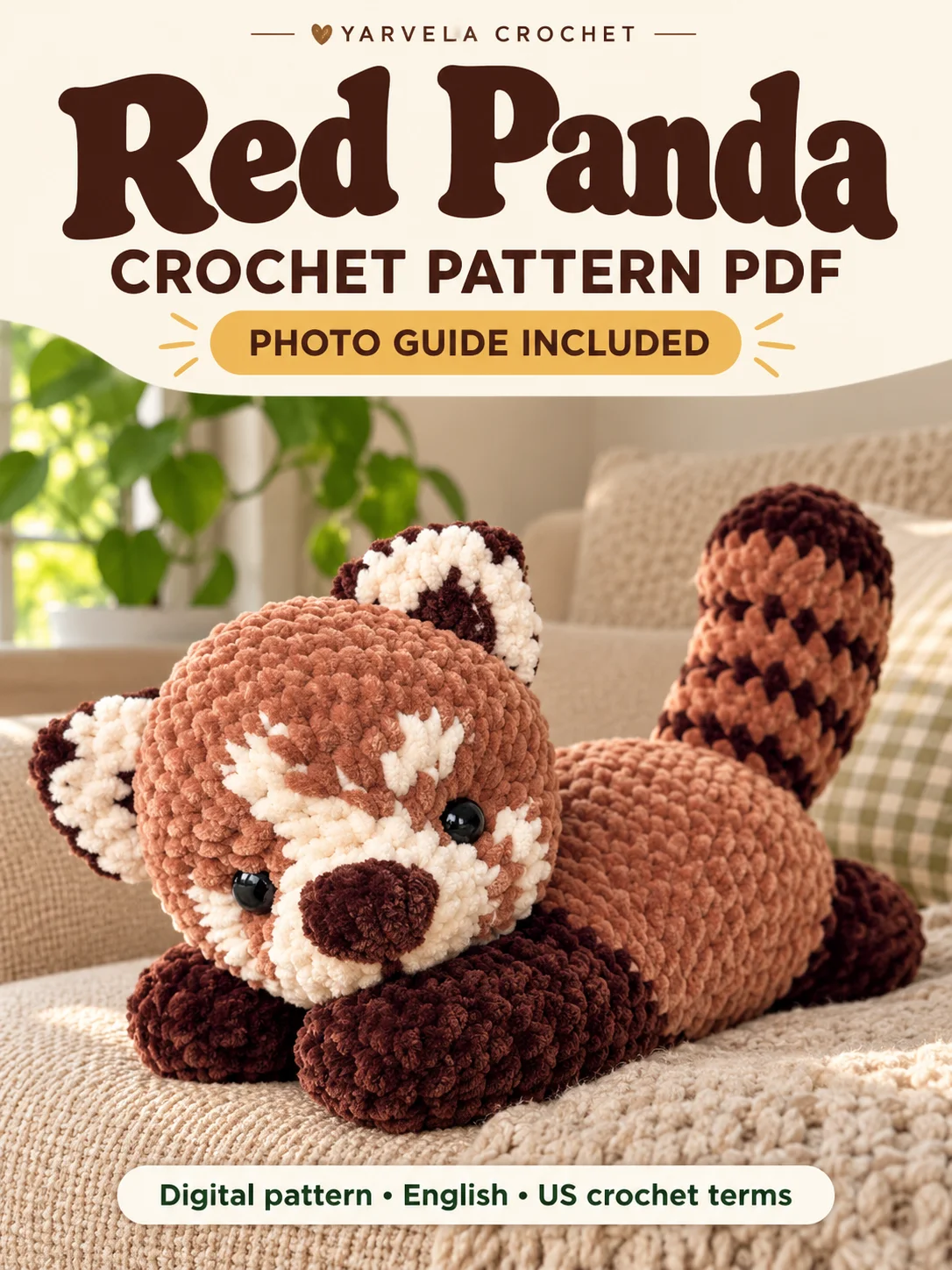 Red Panda Crochet Pattern PDF – Plush Amigurumi product image (1)
