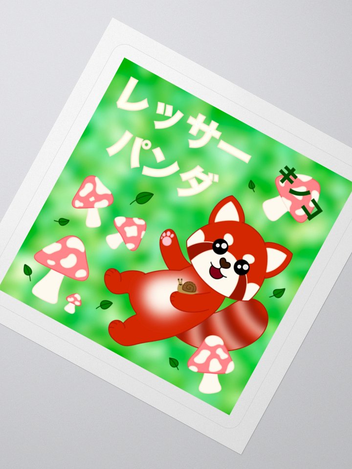 Red Panda Mushroom Sticker product image (2)