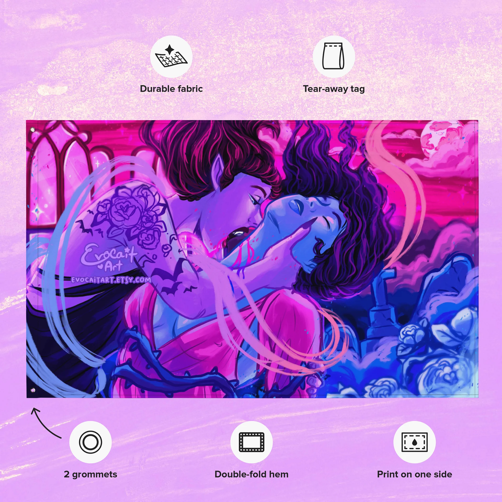 Fantasy Vampire Bisexual Pride Flag product image (2)