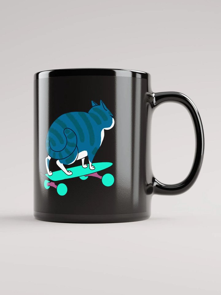 "Ciaone" Gatto Skater Tazza Laccata Nera product image (1)