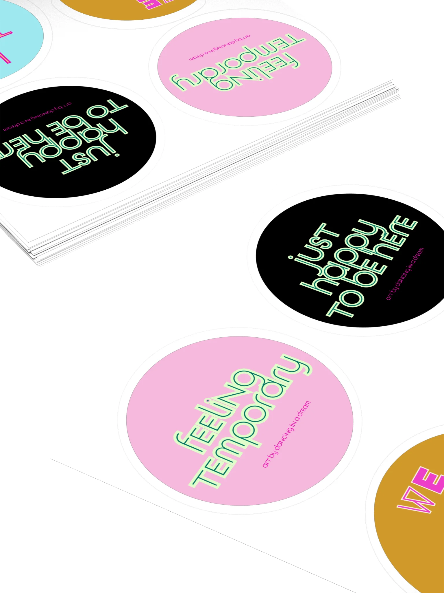 'mixed messages' LYRICS stickers | 4 pk product image (4)