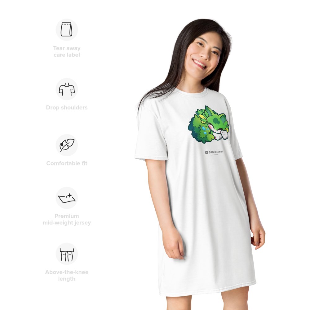 Sleeping Chloe • T-shirt Dress (White) product image (4)