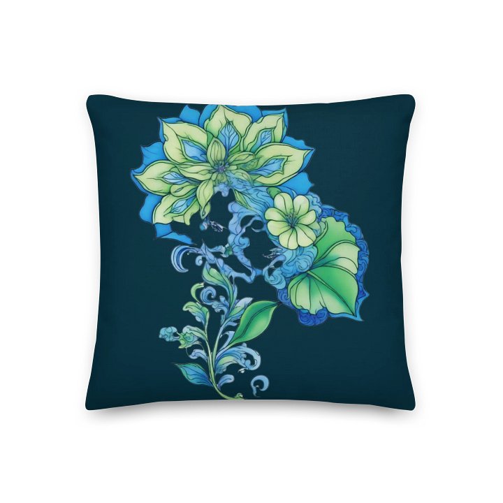 Cool Blue Florals - Pillow product image (1)