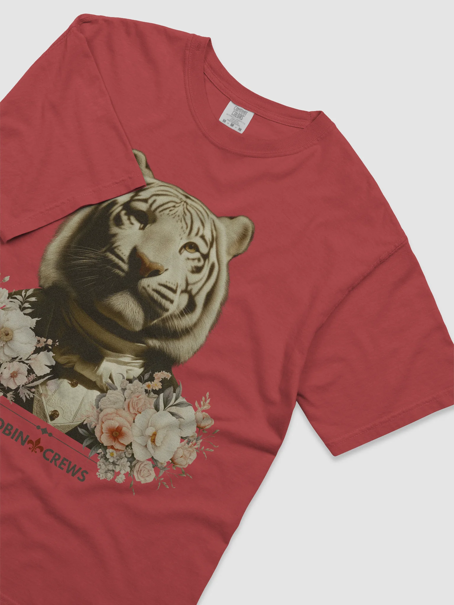 White Tiger Floral T Shirt Vintage Animal product image (12)