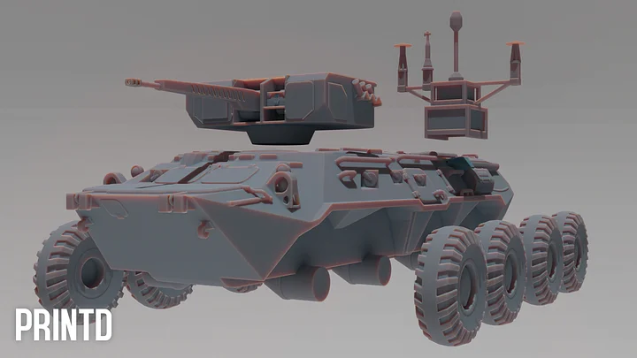 BTR Turret-Jammer - Modern Warfare Wargame Hobby Resin Scale Models product image (2)