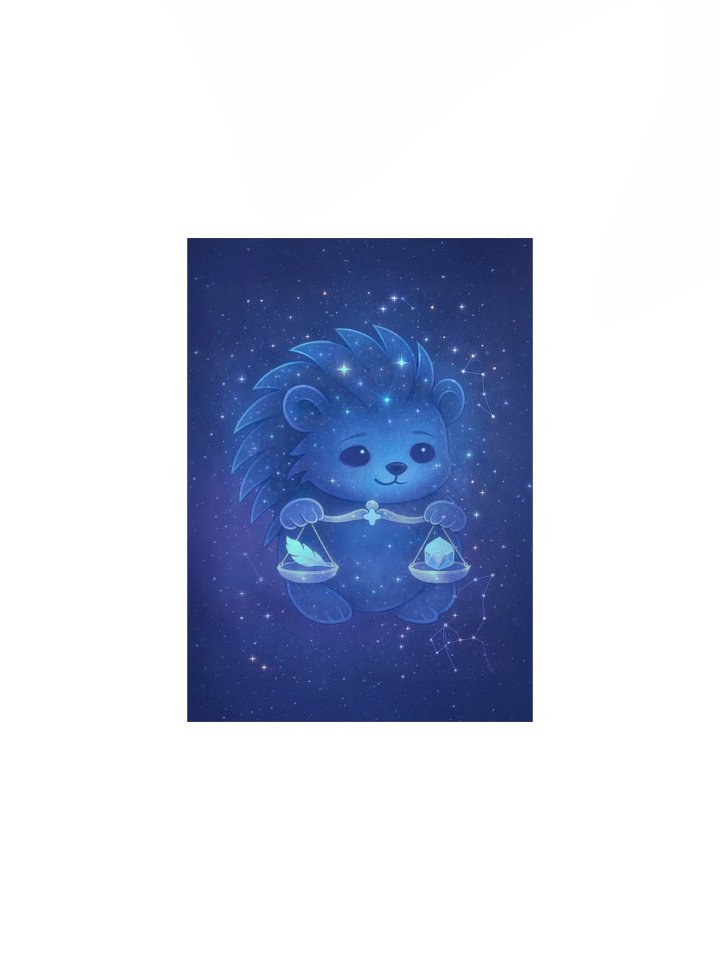 Zodiac hedgie Libra matte poster product image (1)