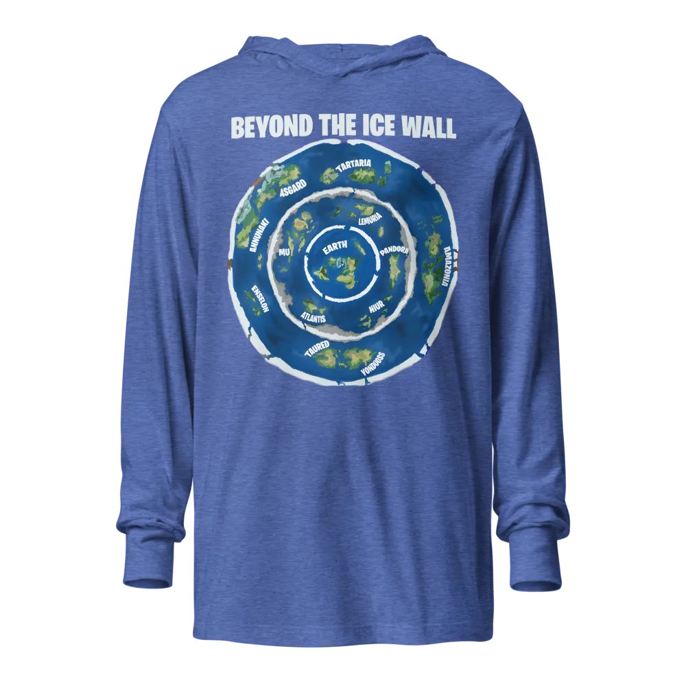 Unisex Hooded Tee Beyond the Ice Wall Map product image (21)