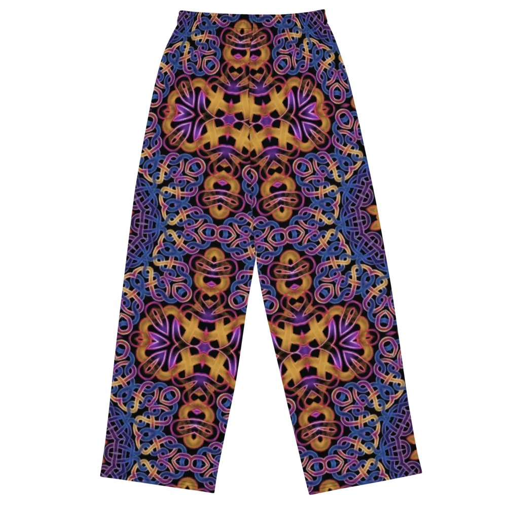 Blue Gold Celtic Kaleidoscope Wideleg Pants product image (1)