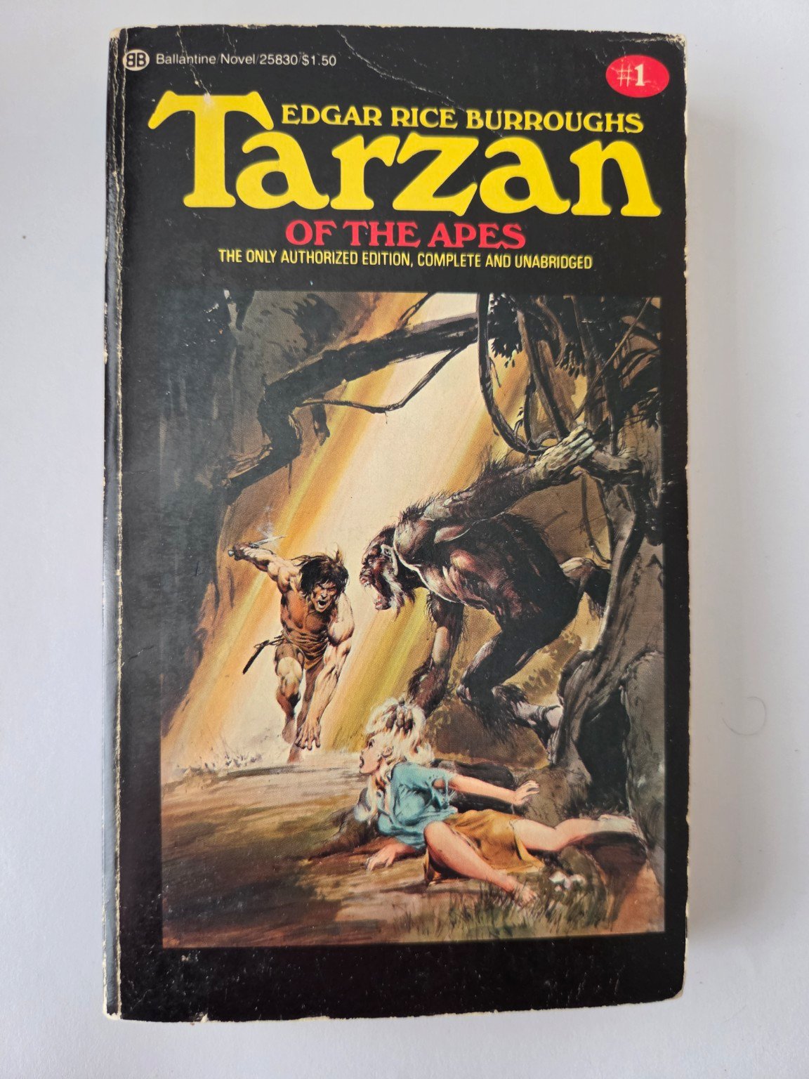 Vintage Tarzan of the Apes #1 | Edgar Rice Burroughs | 1977 Ballantine Paperback product image (1)