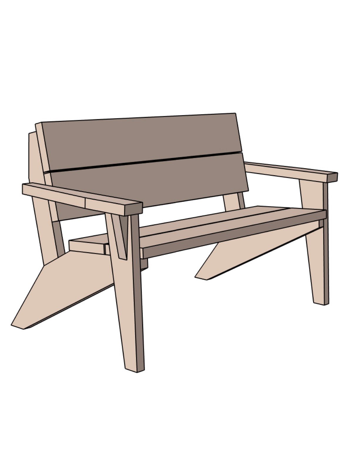 Modern Outdoor Bench product image (1)