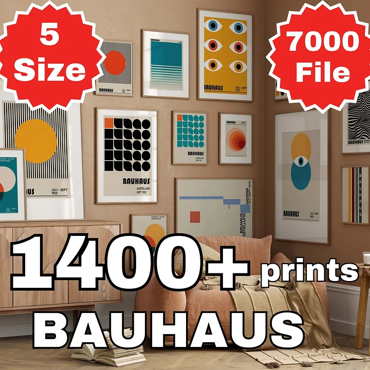 Bauhaus poster set of 1400+ premium printable wall art prints product image (1)
