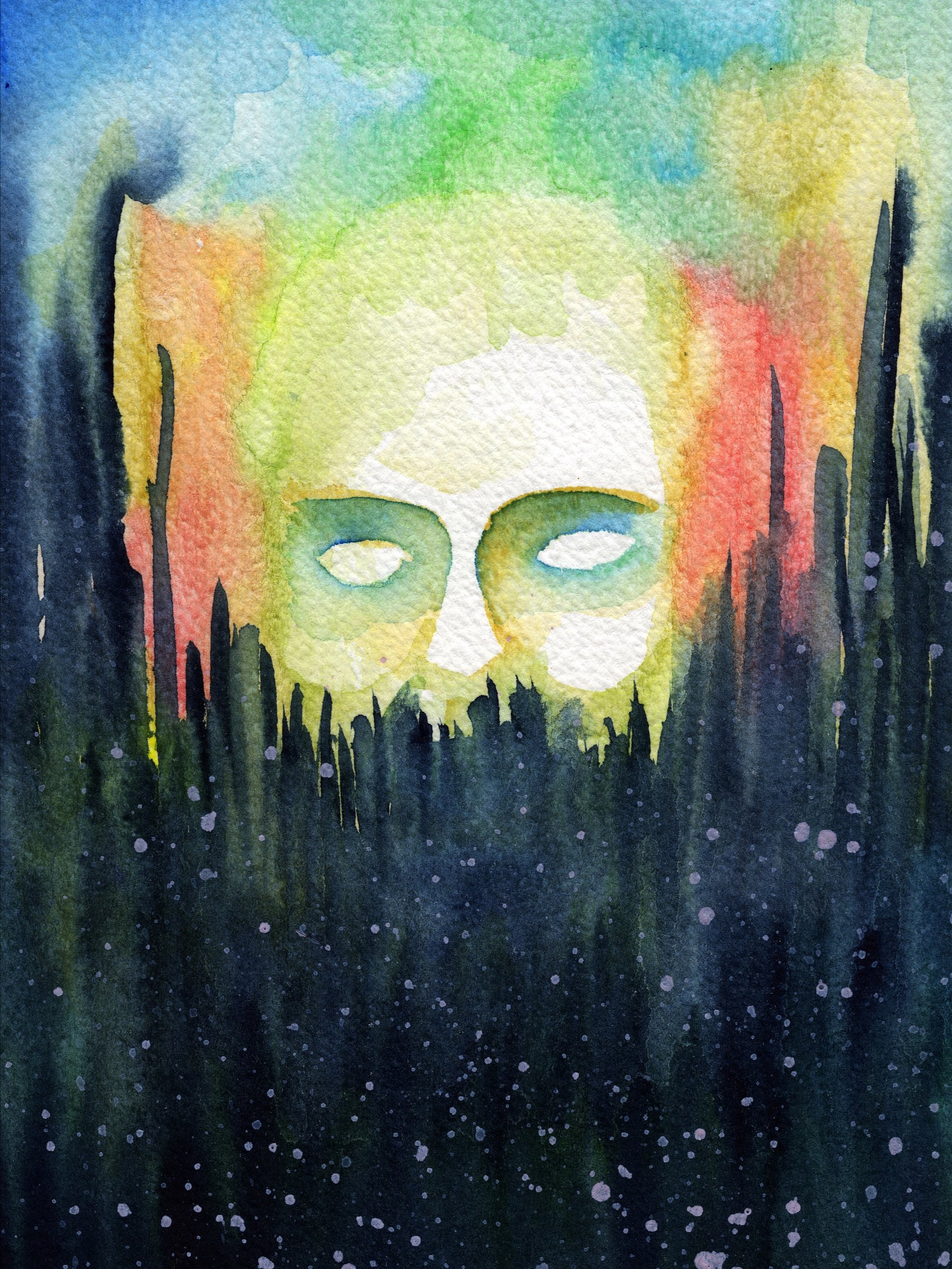 Forest Ghost - Dark Surrealism Pine Forest Wall Art product image (1)