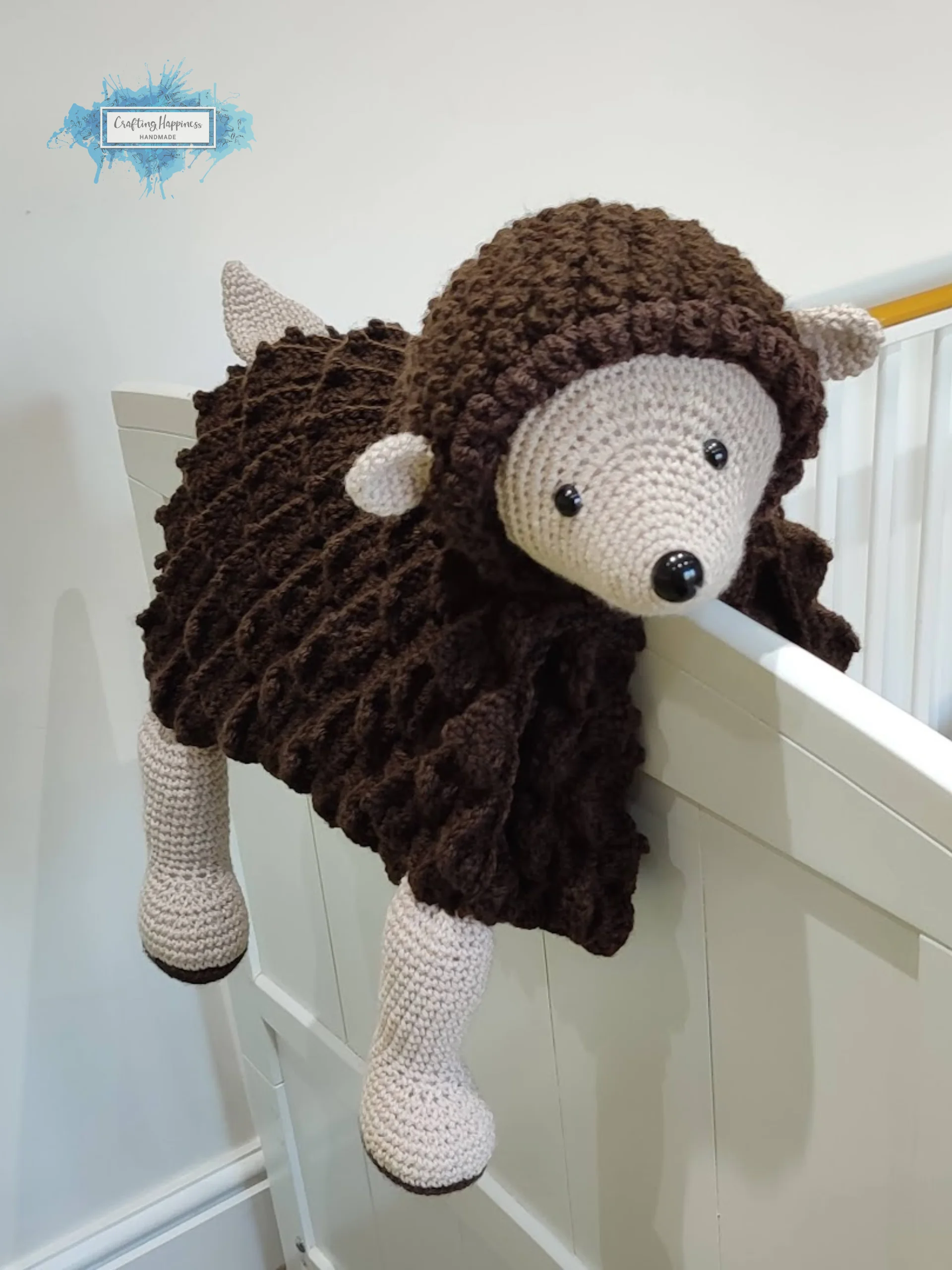 Hedgehog Crochet Baby Blanket Pattern, Pram Toy Lovey (PDF Pattern) product image (4)