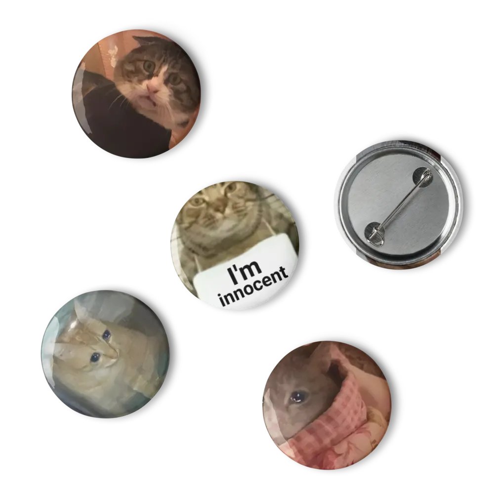 Set of Pin Buttons: Meme Cats 35 product image (6)