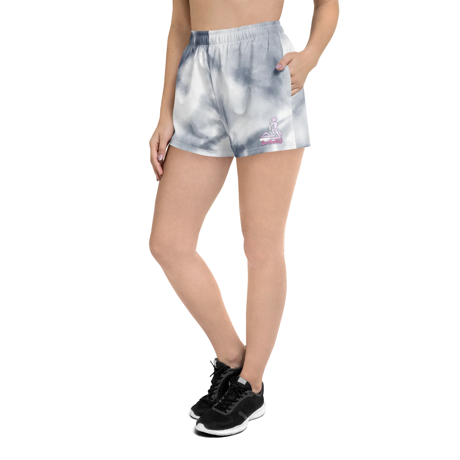 High-Waist All-Over Print Athletic Shorts product image (2)