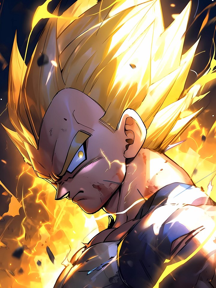 Super Saiyan Vegeta Metal Print product image (1)