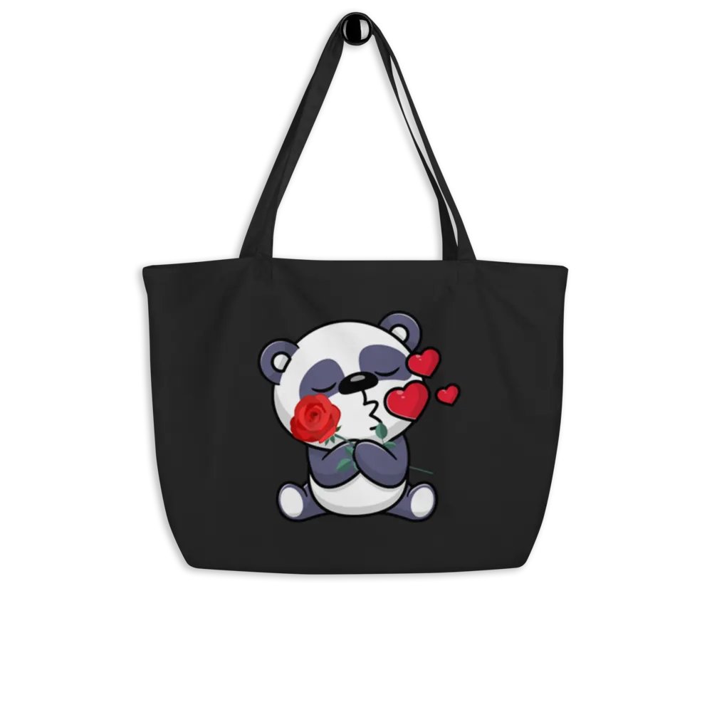 Panda Love Organic Tote Bag product image (4)