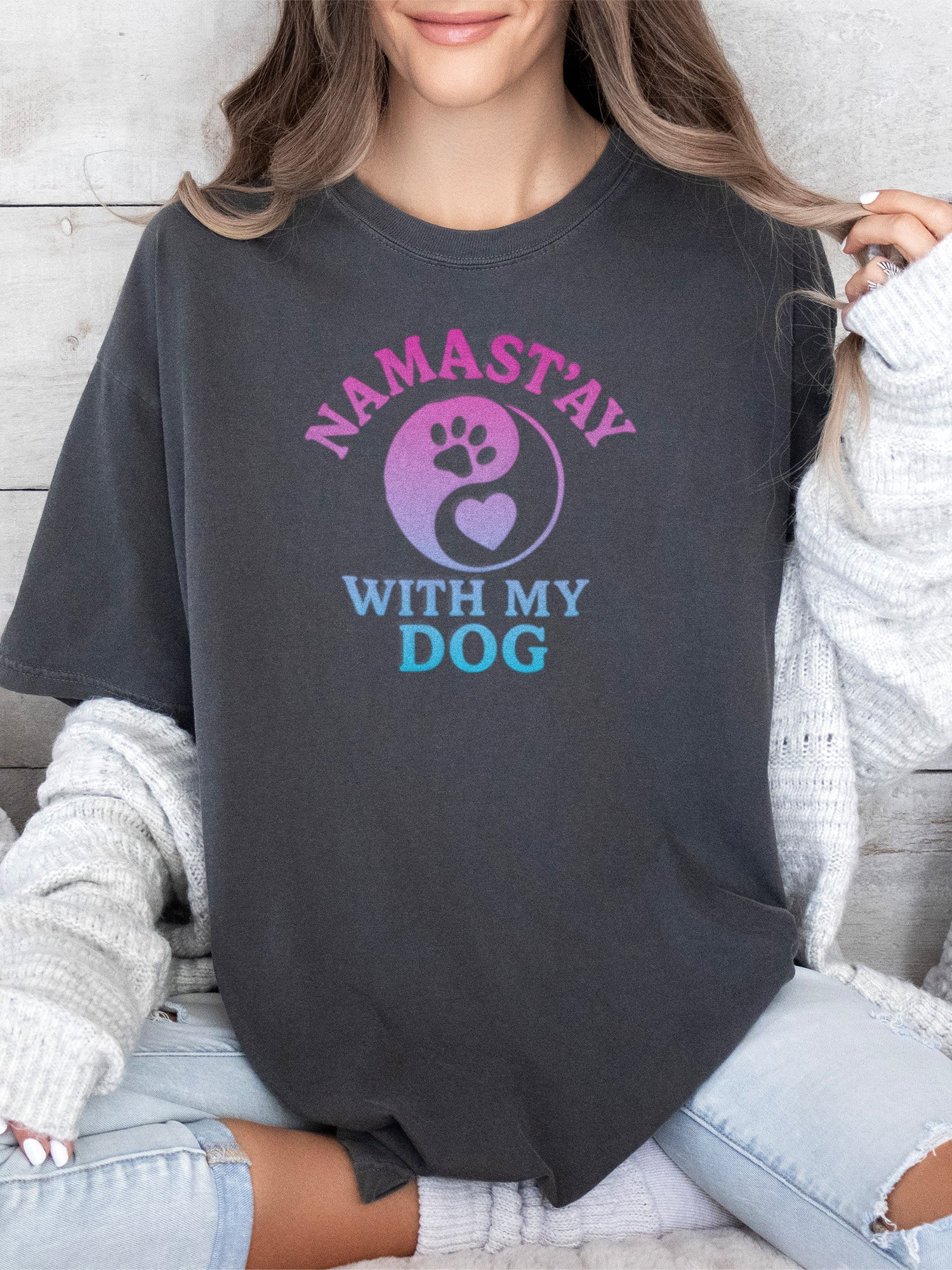 Namast'ay with My Dog Tee product image (1)