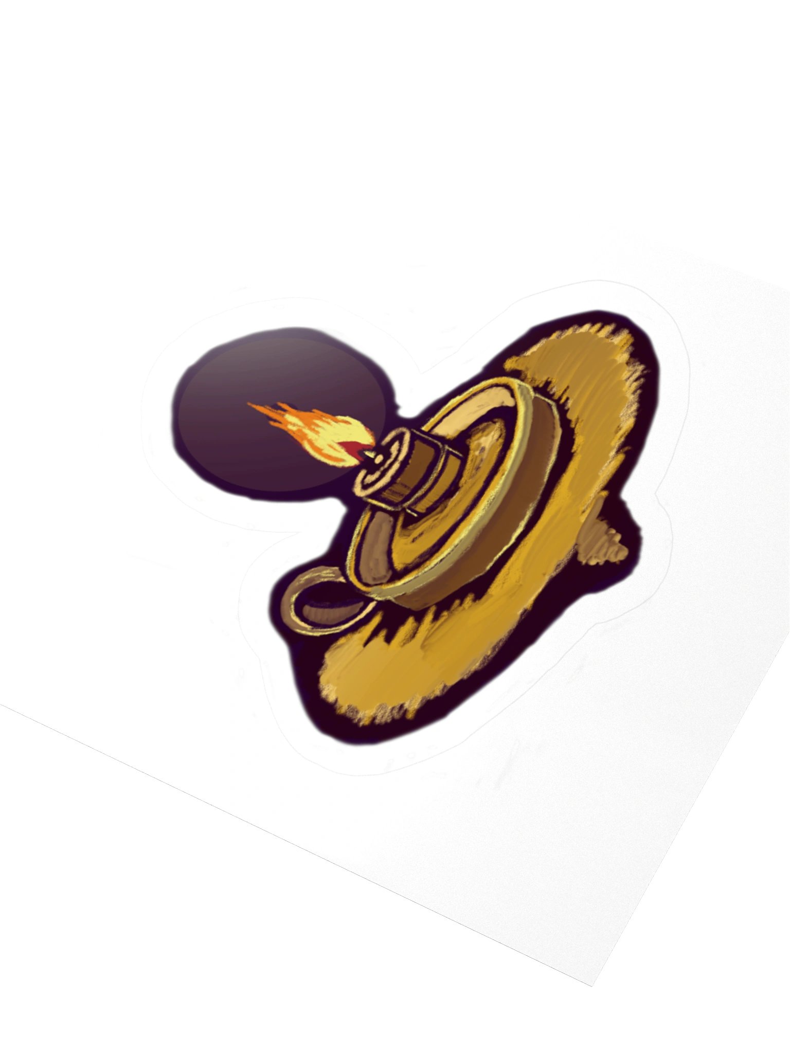 The Lit Candle, Witchy Candle Sticker (3 inch vinyl) product image (3)