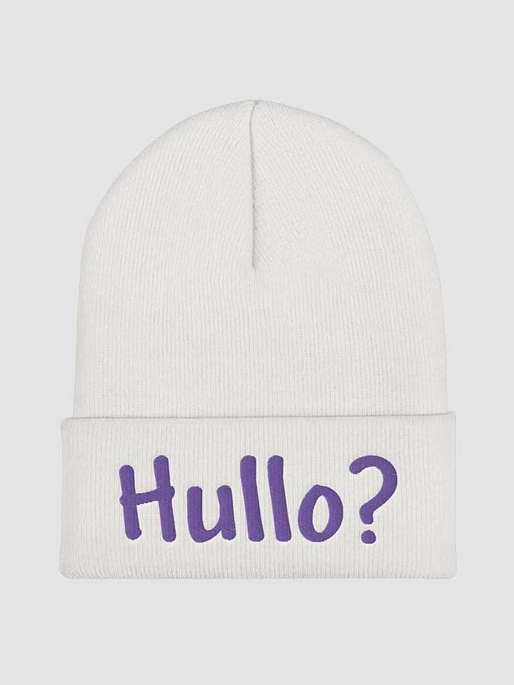 [PixelxKitten] Hullo? White and Purple Beanie product image (1)