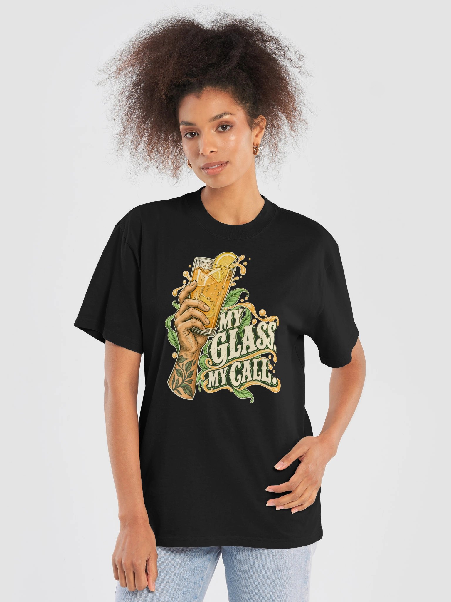 MY GLASS. MY CALL. — Men’s Oversized Graphic T-Shirt product image (5)