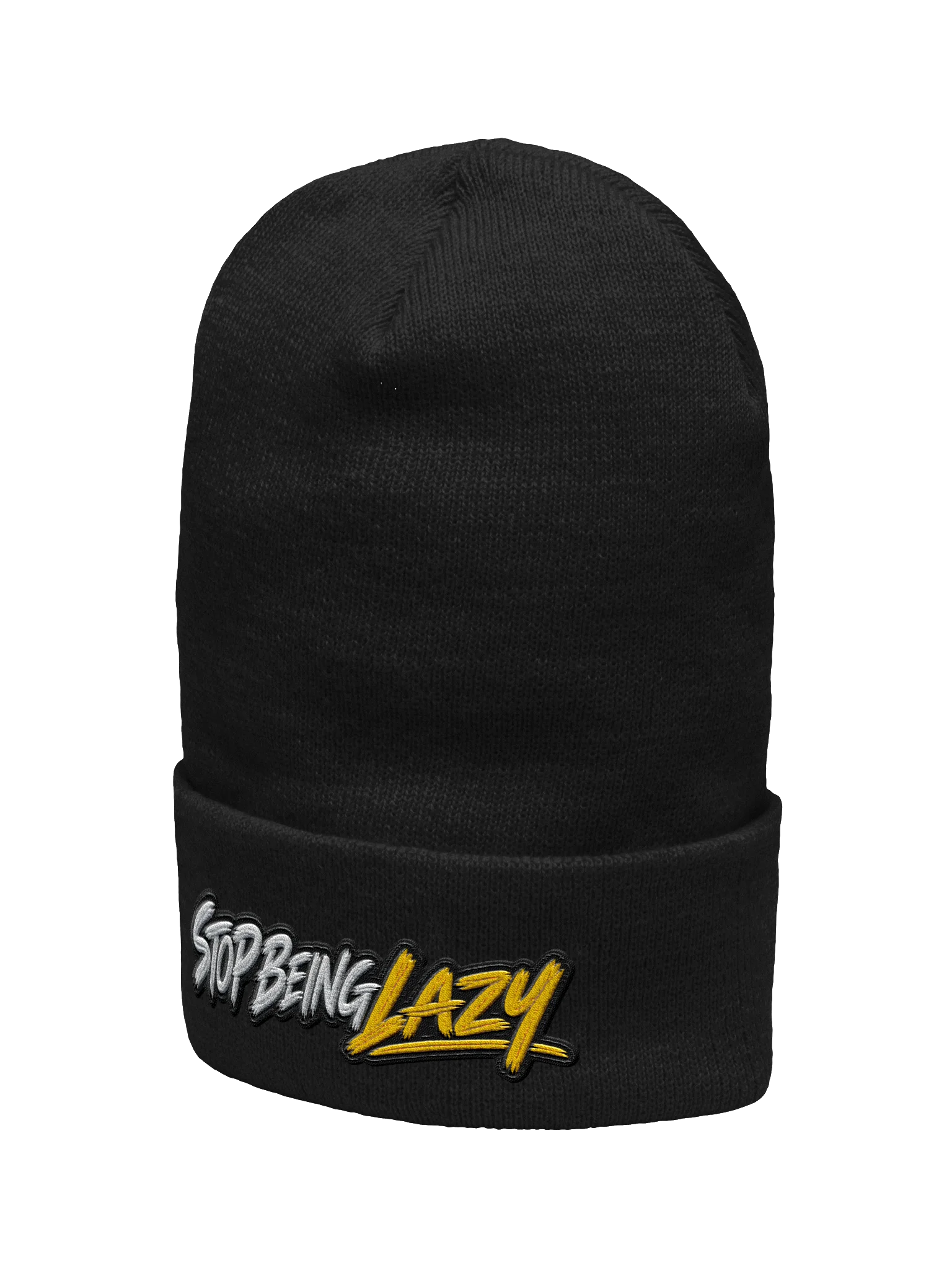 STOP BEING LAZY — Embroidered Beanie product image (2)
