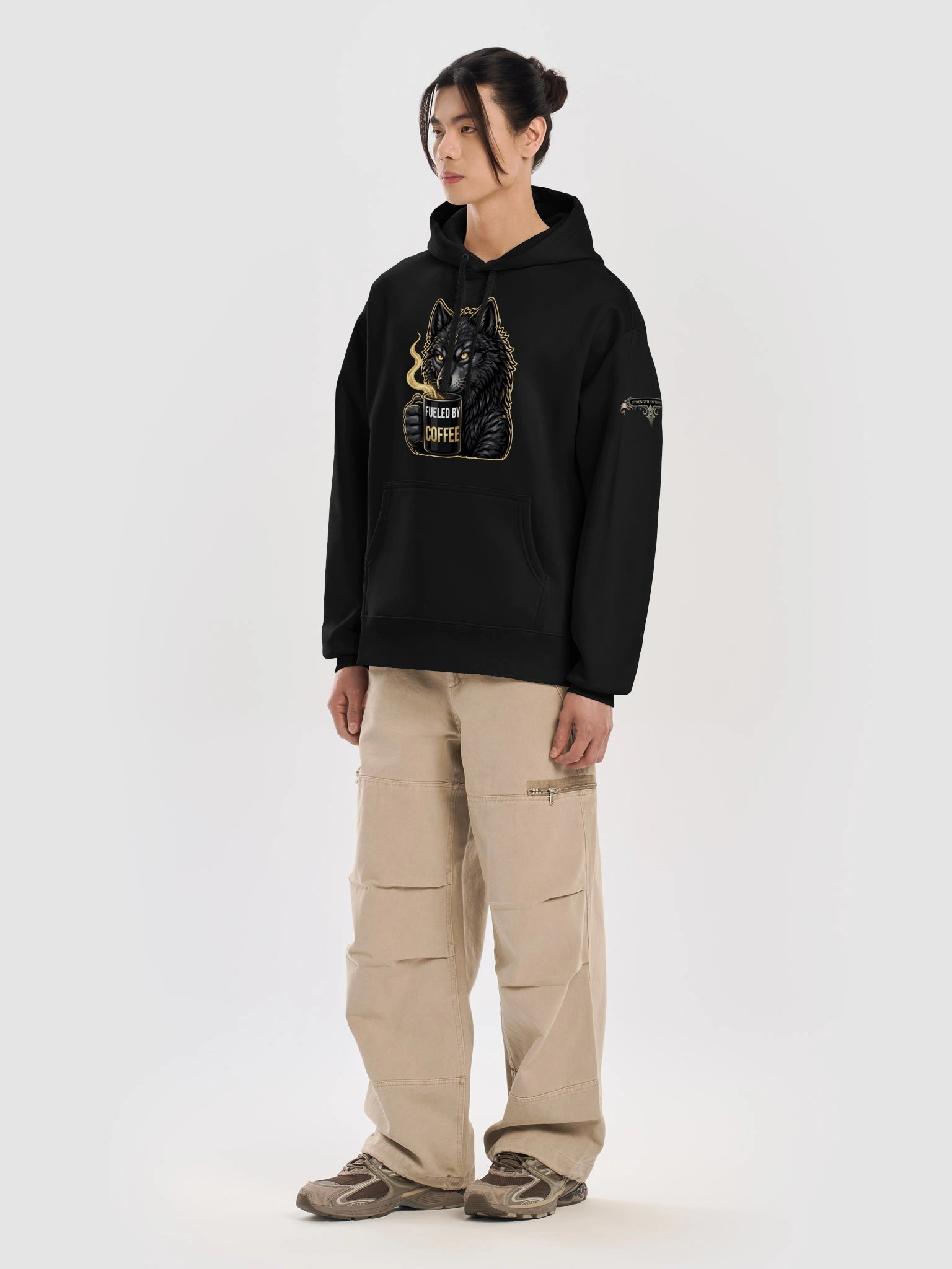 Fueled by Coffee Wolf Hoodie product image (35)
