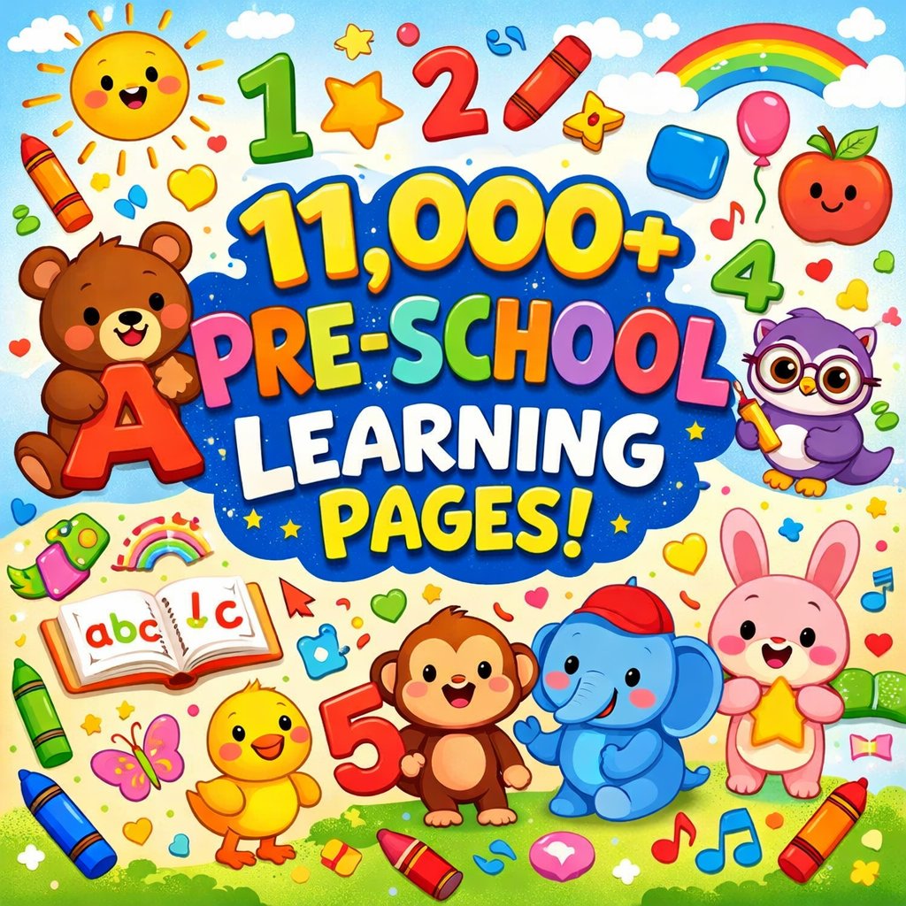 11000+ Pages Pre-school activity learning Bundle product image (1)