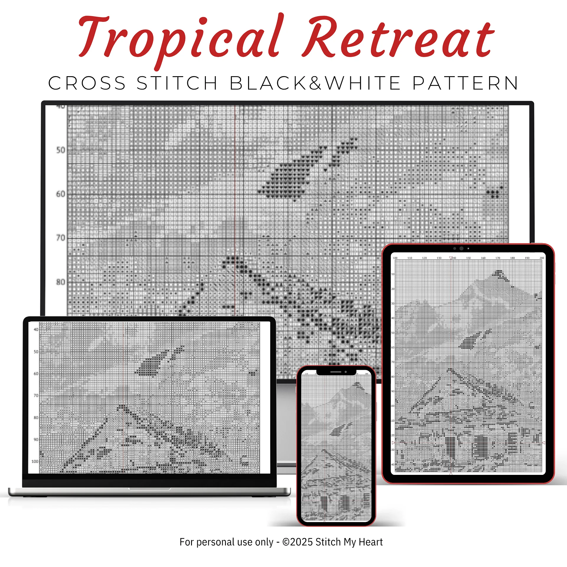 Tropical Retreat Cross Stitch Pattern product image (4)
