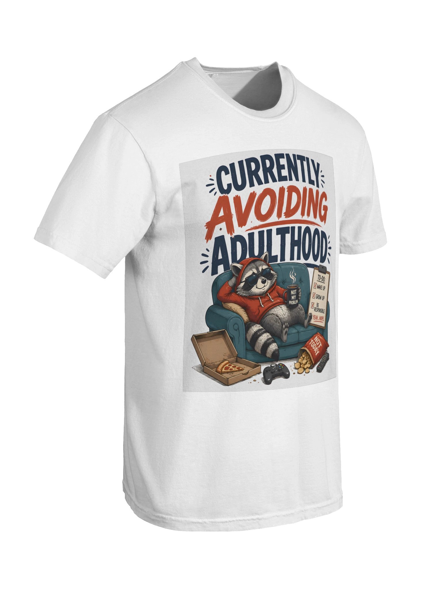 Currently Avoiding Adulthood Funny Shirt – Relatable Adulting Humor T-Shirt product image (74)