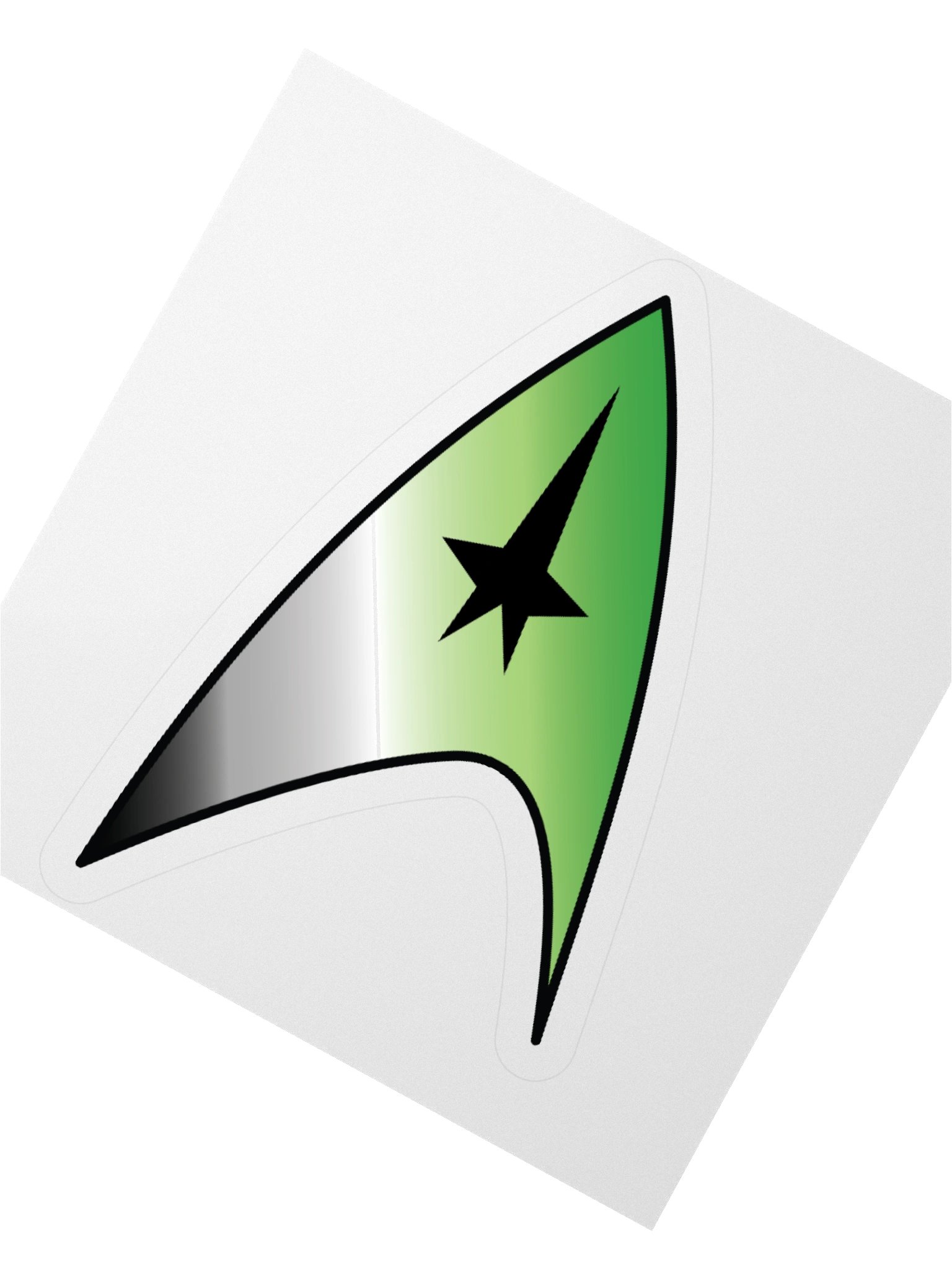 Aromantic Pride Gradient Starfleet Sticker product image (5)